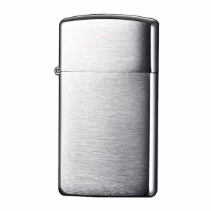 ZIPPO #1600 スリムケース 無地 クロームメッキ サテーナ仕上げ【お取り寄せ】