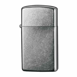 ZIPPO #1607 スリムケース 無地 クロームメッキ バレル仕上げ【お取り寄せ】