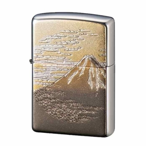 ZIPPO 富士山 スタンダード 電鋳板 クロームメッキ サテーナ仕上げ【お取り寄せ】