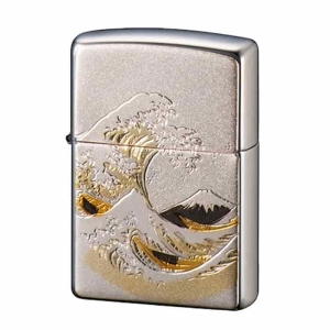 ZIPPO 波富士 スタンダード 電鋳板 クロームメッキ サテーナ仕上げ【お取り寄せ】