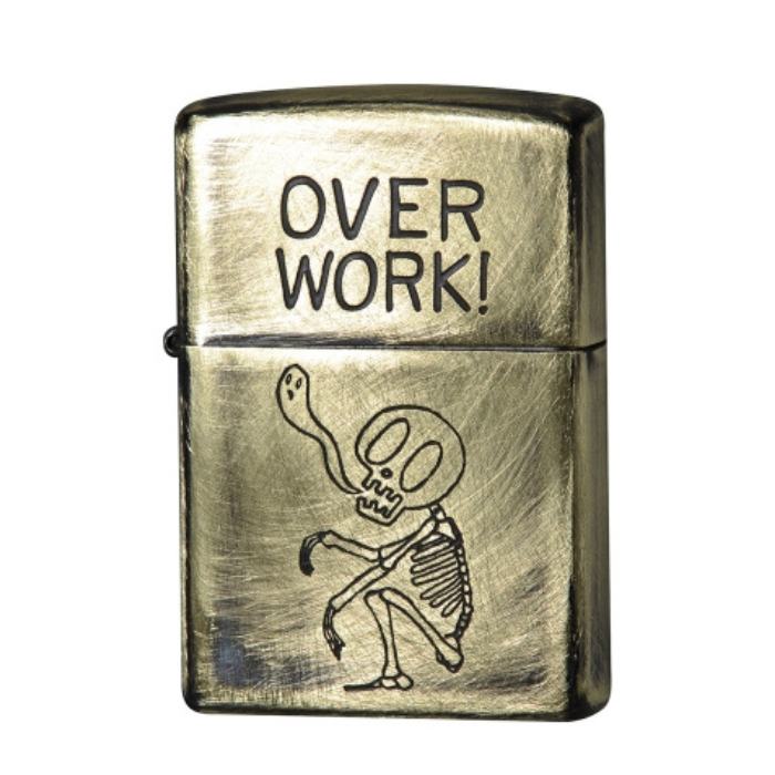 ZIPPO OVER WORK 2UDB-OVER 真鍮メッキ ユーズド仕上げ【お取り寄せ】