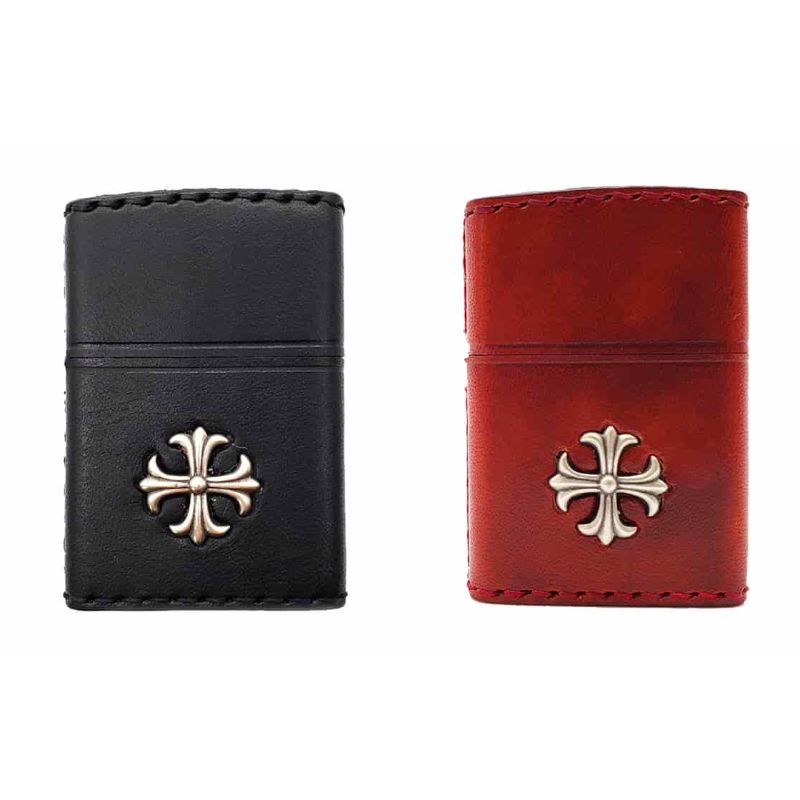 ZIPPO 革巻き レッド/ブラック 2CM-3RD/2CM-3RD【お取り寄せ