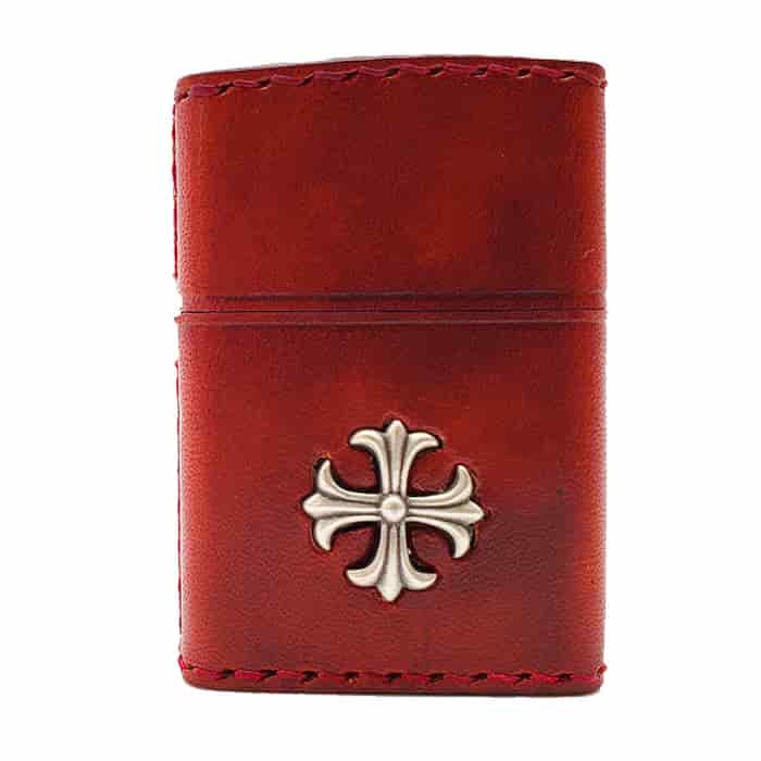 ZIPPO 革巻き レッド/ブラック 2CM-3RD/2CM-3RD【お取り寄せ】