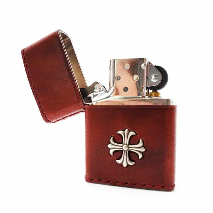 ZIPPO 革巻き レッド/ブラック 2CM-3RD/2CM-3RD【お取り寄せ】