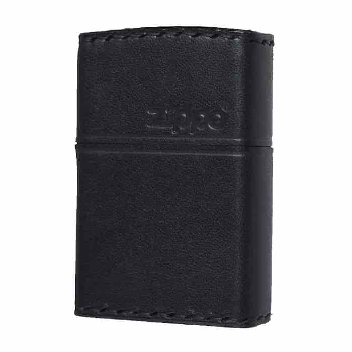 ZIPPO 本革 シンプルZIPPOロゴ入り ダメージレッド/ライトブラウン/ダークブラウン/ブラック【お取り寄せ】