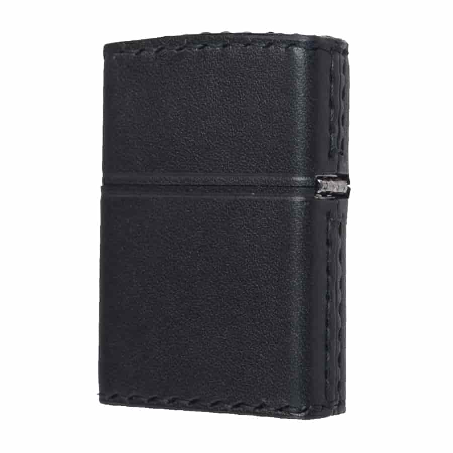 ZIPPO 本革 シンプルZIPPOロゴ入り ダメージレッド/ライトブラウン/ダークブラウン/ブラック【お取り寄せ】