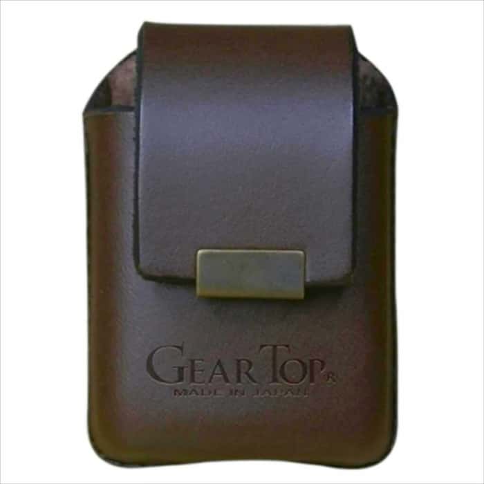 GEAR TOP レザーライターケース レッド/ブラウン/ブラック ベルト