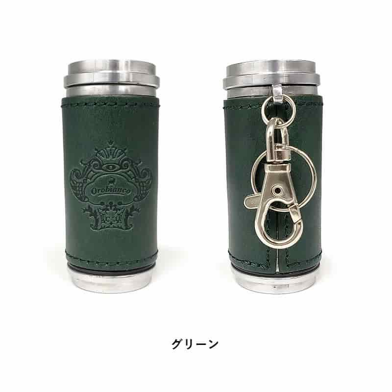 OROBIANCO オロビアンコ 筒形携帯灰皿 レザー ネイビー/レッド/グリーン/キャメル/ブラウン/ブラック ORA-001【お取り寄せ】