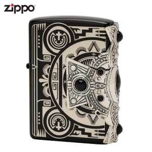 ZIPPO インディアンスピリット 天然石オニキス・ハウライト使用 ブラッククロス【お取り寄せ】