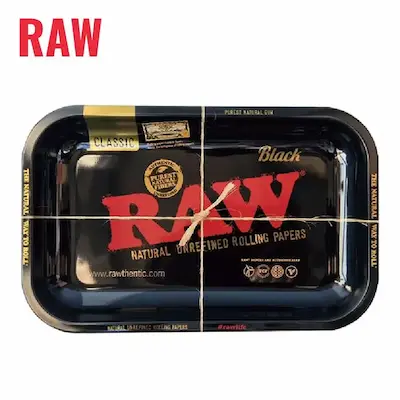 手巻きたばこ用 RAW メタルトレー ブラックゴールド スモール