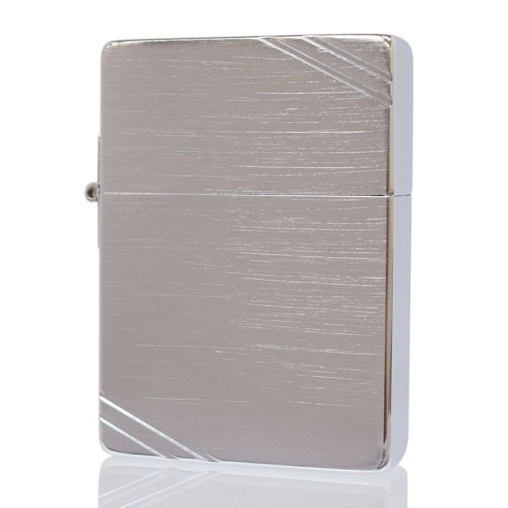 ZIPPO #1935 1935年レプリカ ダイアゴナルカット 無地 クロームメッキ サテーナ仕上げ【お取り寄せ】