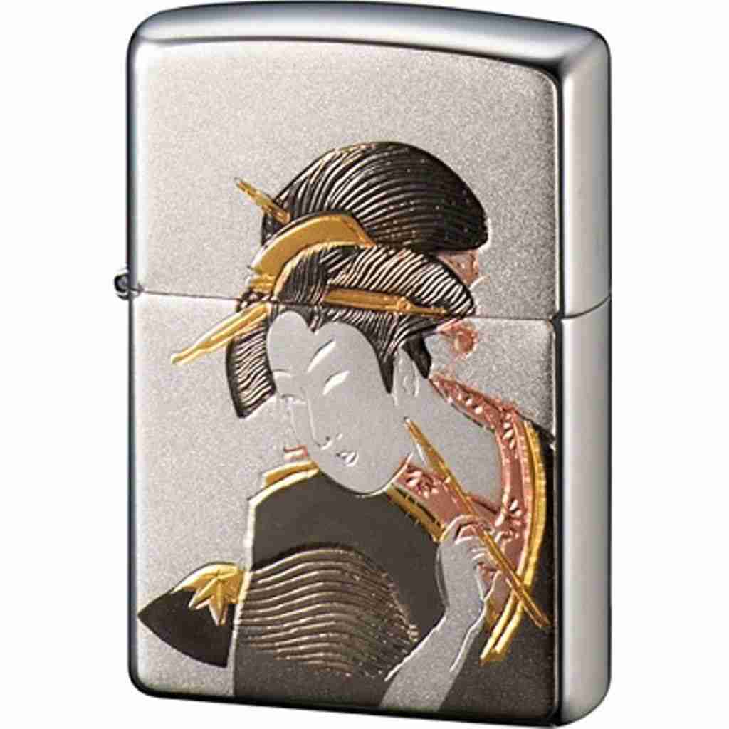 ZIPPO スタンダード 電鋳板 #浮世絵 クロームメッキ サテーナ仕上げ【※廃盤】