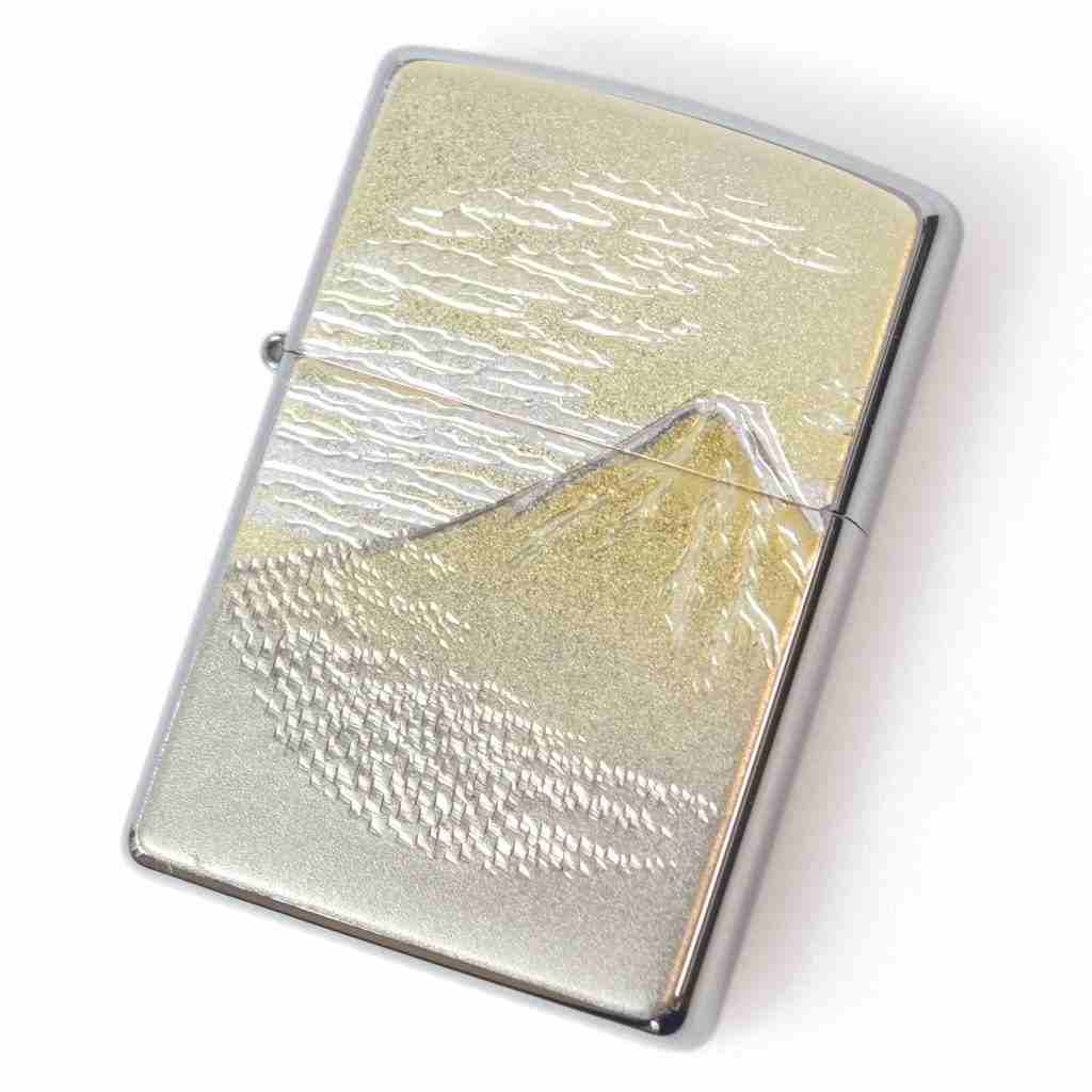 ZIPPO 富士山 スタンダード 電鋳板 クロームメッキ サテーナ仕上げ【お取り寄せ】