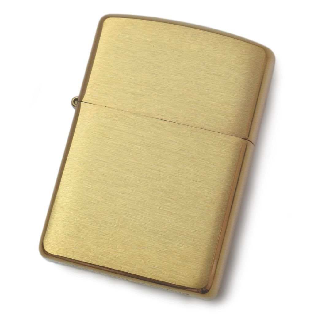 ZIPPO #168 アーマーケース 無地 ブラスケース サテーナ仕上げ【お取り寄せ】