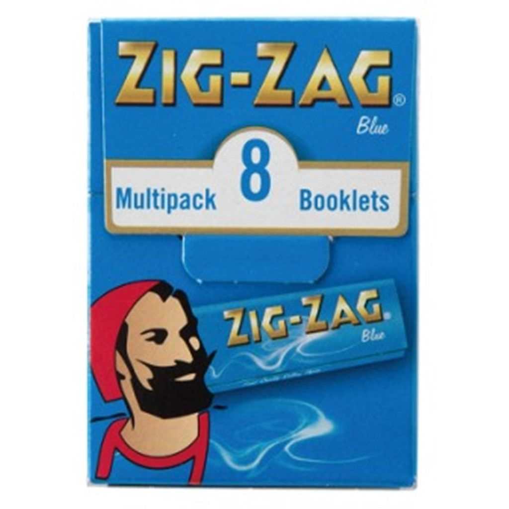 手巻きたばこ用ペーパー ZIGZAG マルチパック ブルー シングル8個セット 400枚 スローバーニング