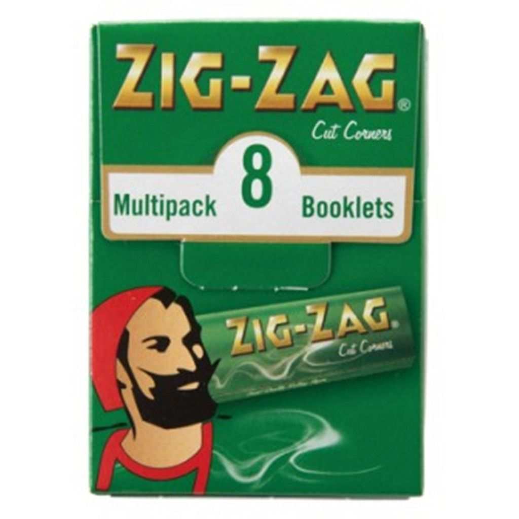 手巻きたばこ用ペーパー ZIGZAG マルチパック グリーン シングル8個セット 400枚 フリーバーニング